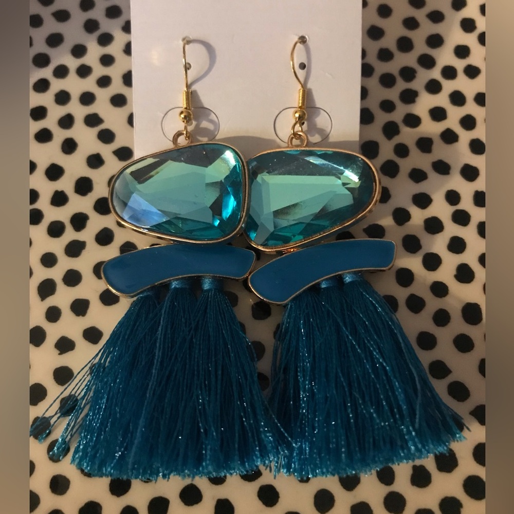 2 for $10. Blue Statement Tassel Earrings NWOT